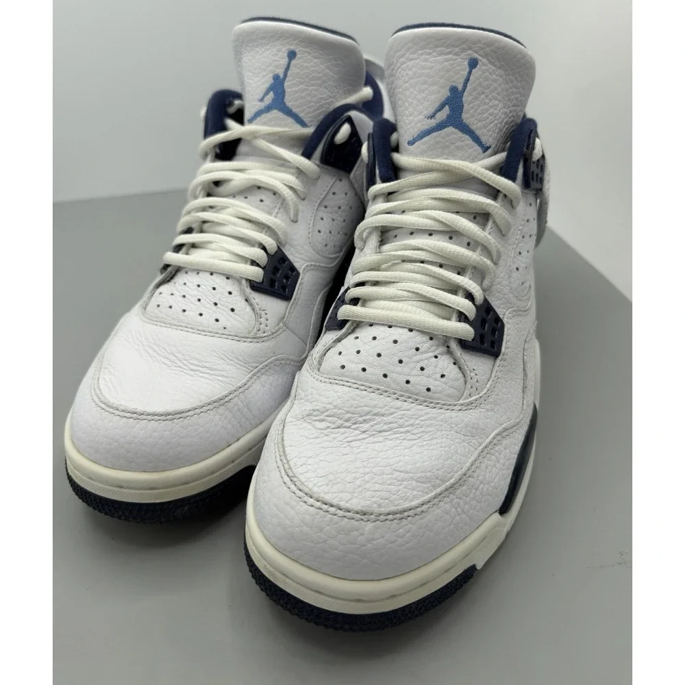 Jordan Air Jordan 4 Retro LS Columbia White/Black Leather 314254-107 Mens Sz 10
